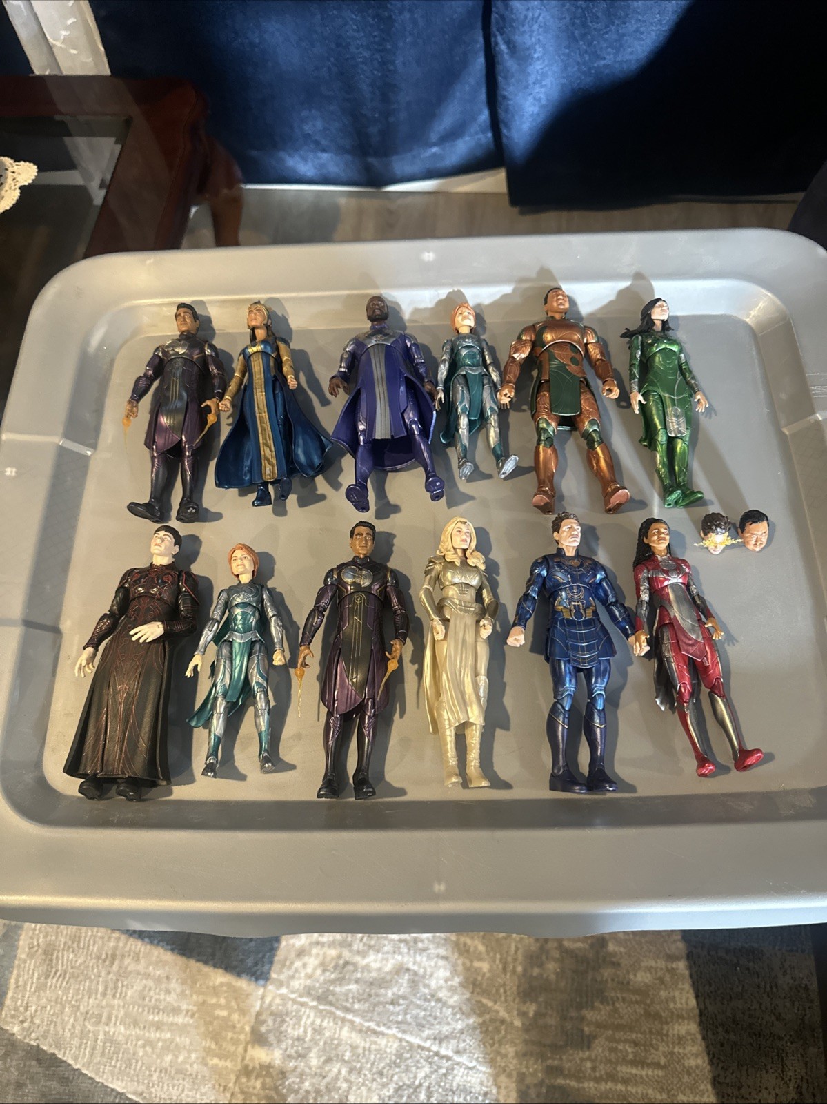 Lot Of 12 Marvel Legends Eternals Figures + 2 Extra heads