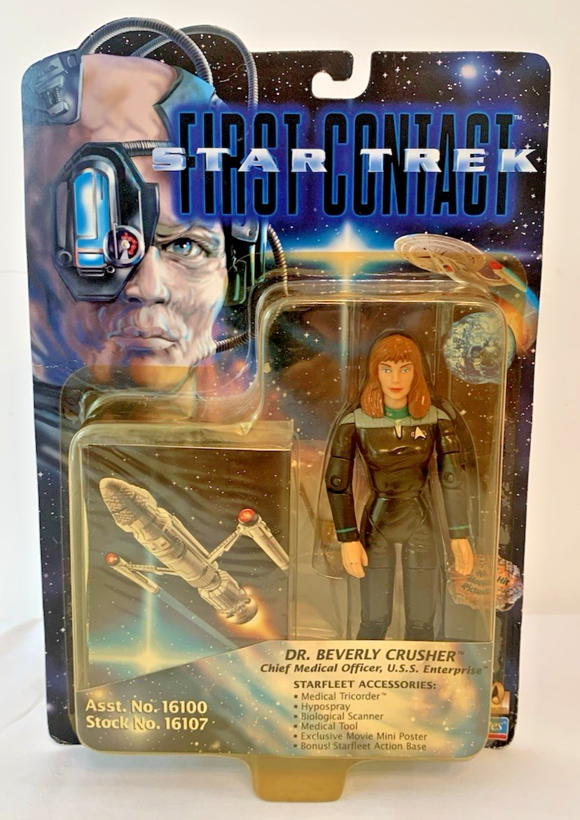 Vintage 1996 Playmates 16107 DR. BEVERLY CRUSHER 6&Prime; Star Trek First Contact MIP