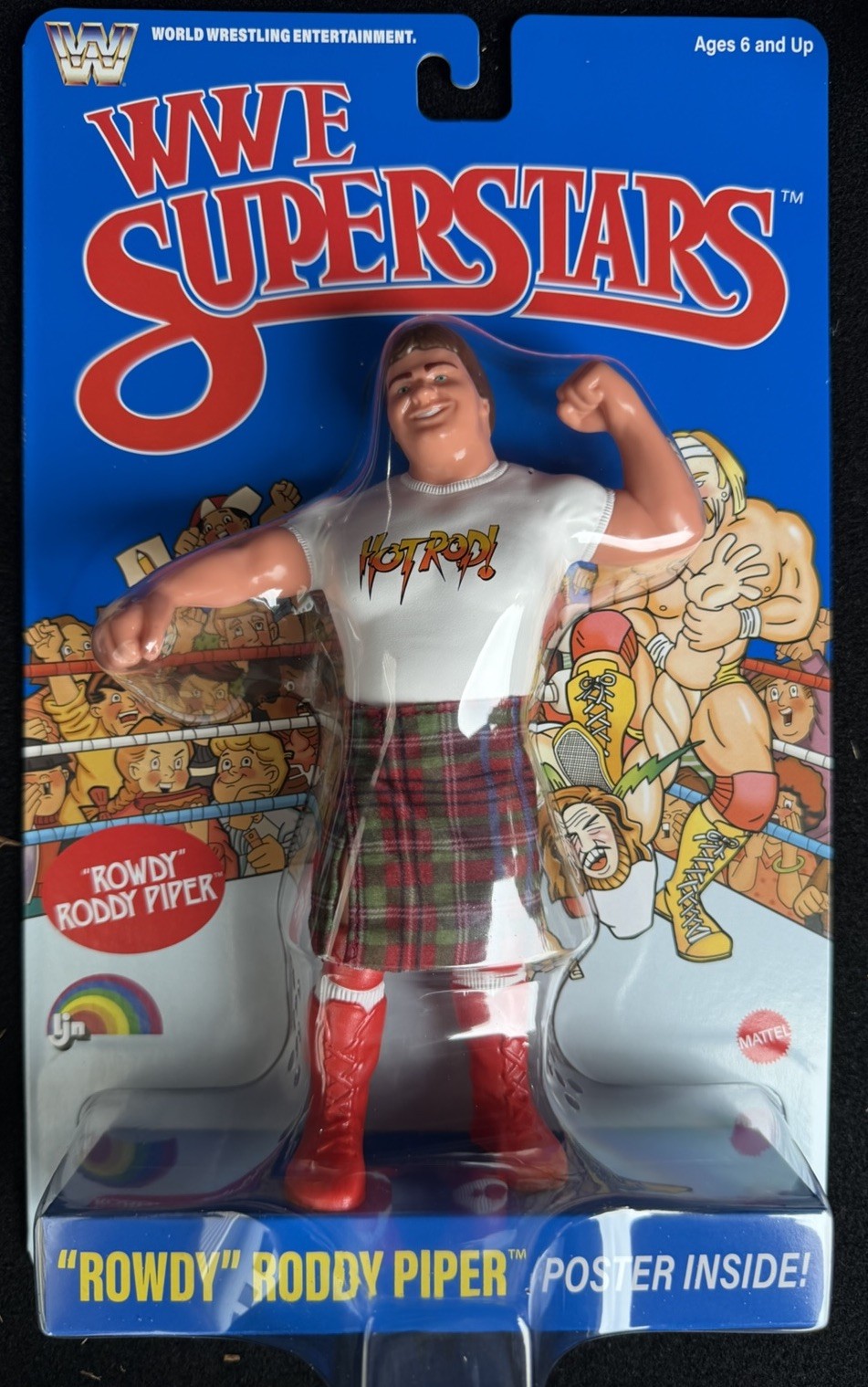 Wwe Mattel Superstars LJN Series 3 Rowdy Roddy Piper -in Hand Ready To Ship-
