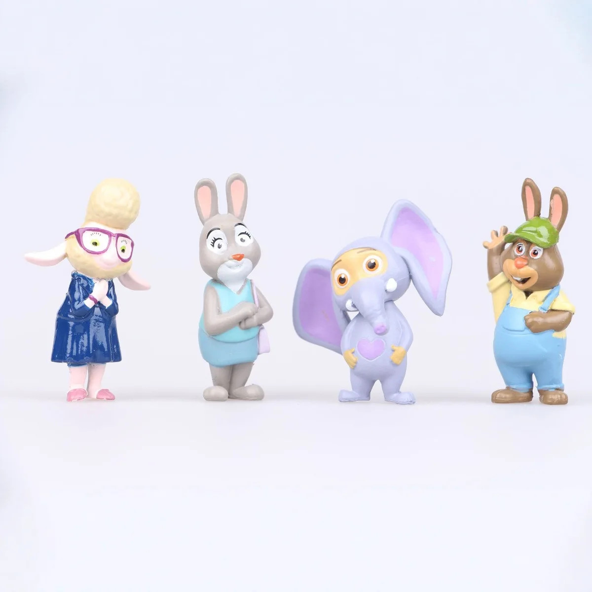 12 pcs set Zootopia Animals Action Figure 4-8 cm Kids Toys Gift Collection Cake